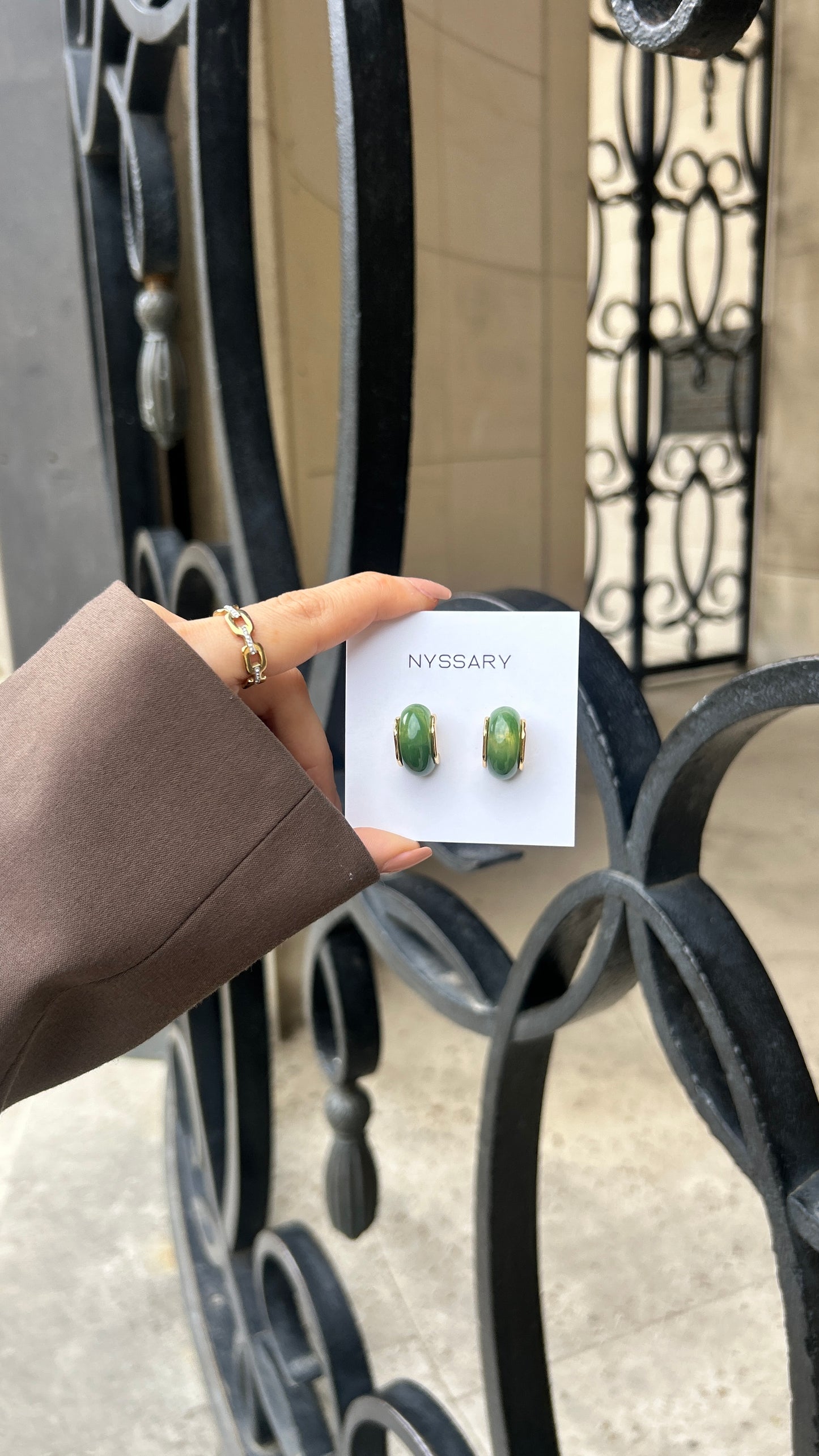 Boucles d'oreilles Luz Verde
