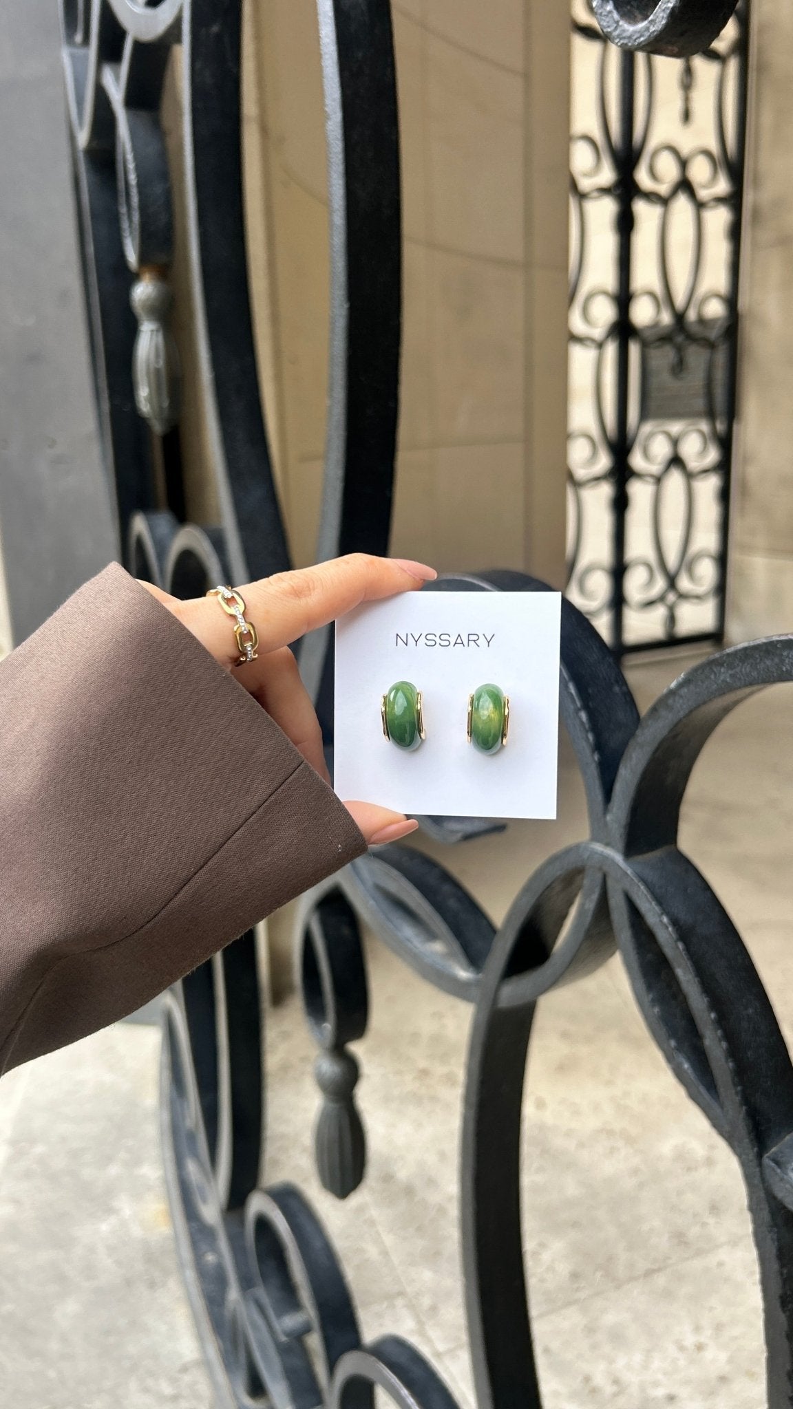 Boucles d'oreilles Luz Verde - Nyssary